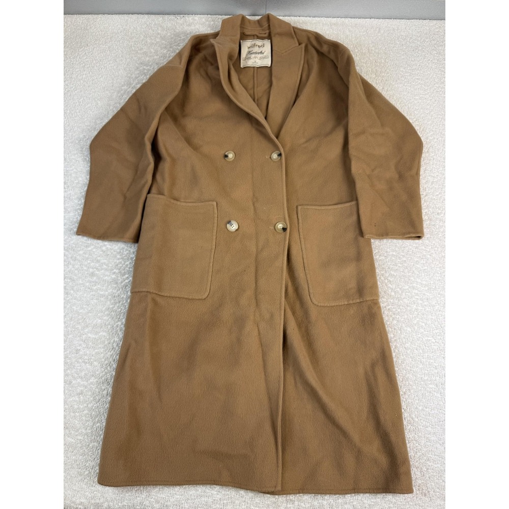 Wilfred Coat Womens Small Camel Handcrafted Wool‎ Blend Double Breasted Bellandi